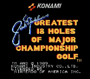 Jack Nicklaus' Greatest 18 Holes of Major Championship Golf (USA) screen shot title